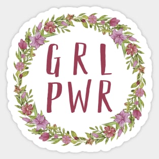 GRL PWR / Girl Power - Floral 🌸 Sticker